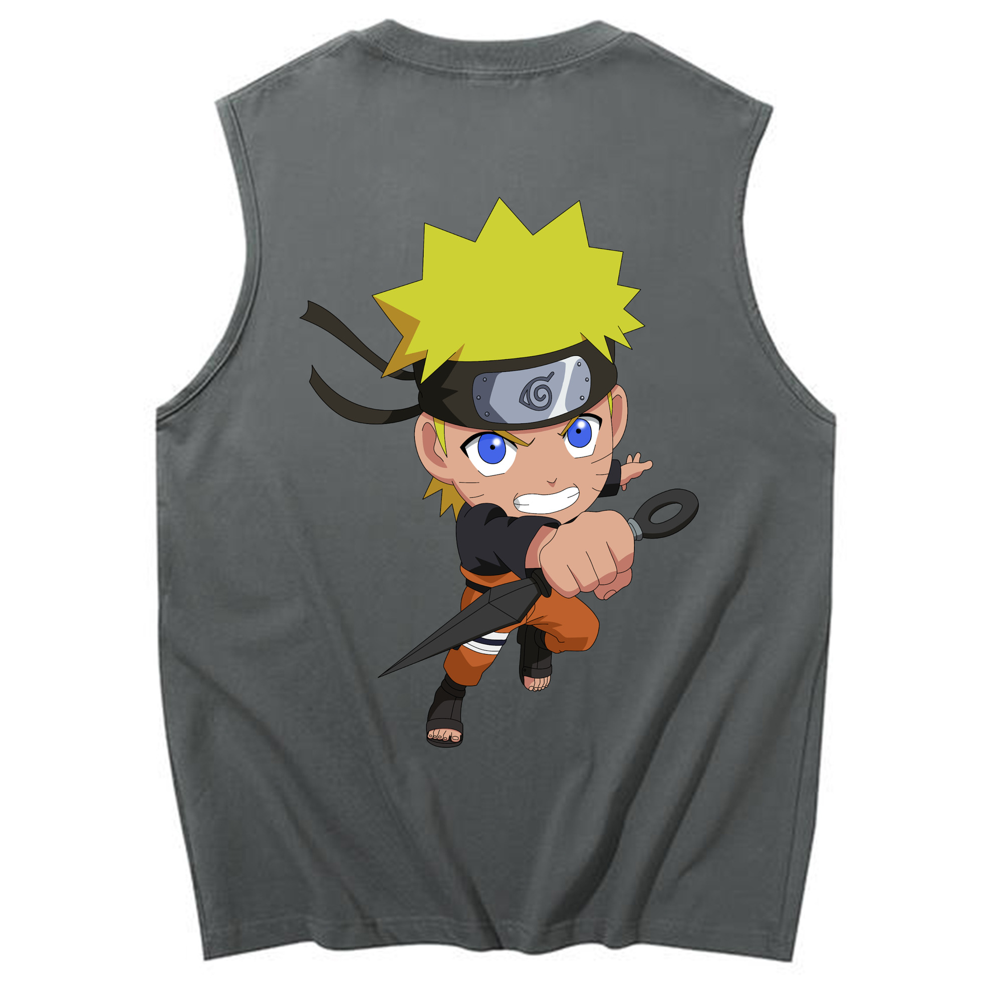 （画像用） NARUTO -ナルト- うずまき ナルト Uzumaki Naruto コットン100％タンクトップ（背面プリント）